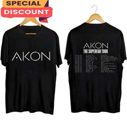 akon 2023 the superfan tour dates t-shirt, gift for fan, music tour shirt