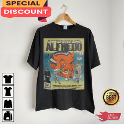 alchemist freddie gibbs alfredo comic art book retro vintage t-shirt, gift for fan, music tour shirt