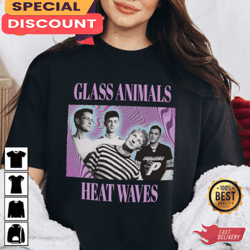 Glass Animals Heat Waves Vintage Bootleg T-shrt, Gift For Fan, Music Tour Shirt