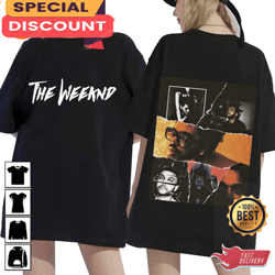 the weeknd double-sided cotton shirt, gift for fan, music tour shirt