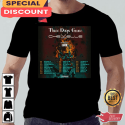 three days grace and chevelle poster designed t-shirt, gift for fan, music tour shirt