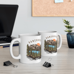 vancouver travel mug, canada outdoor souvenir ceramic coffee mug, gift for him, gift for her