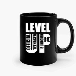 Level 13 Unlocked Warning Offical-Copy Ceramic Mugs, Funny Mug, Gift for Him, Gift for Mom, Best Friend gift