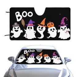 five cute ghosts car sunshade, cute ghost road car windshield, car accessories