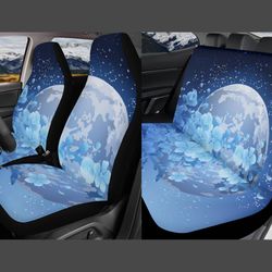 cherry blossom car seat cover full set, blue moon car seat covers for women