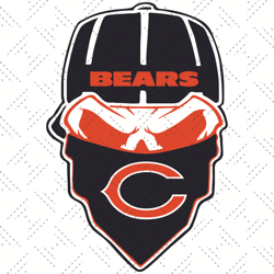 chicago bears ninja face svg, sport svg, chicago bears svg