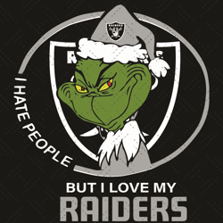 i hate people but i love my las vegas raiders svg, sport svg, grinch svg