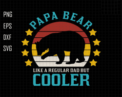 papa bear like a regular dad but cooler svg, dad svg, papa bear svg, papa svg