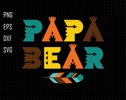 papa bear svg, papa svg, dad svg, grandpa bear svg