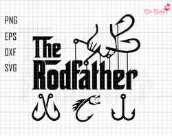 The Rod Father Svg, Funny Fishing Svg, Fishing Cut File, Fishing Sayings Svg