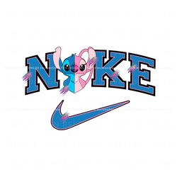 cute stitch love nike logo svg, trending digital file