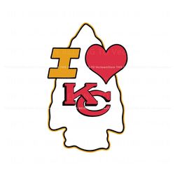 Retro I Love Kansas City Chiefs SVG, Trending Digital File
