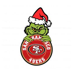 funny grinch san francisco 49ers logo svg, trending design file