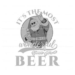 Santa Wonderful Time For A Beer SVG, Trending Design File