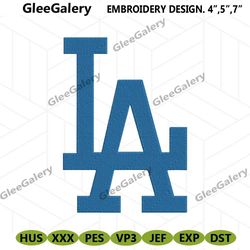 los angeles dodgers logo mlb embroidery design