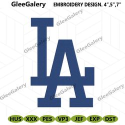 los angeles dodgers logo mlb embroidery file