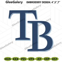 tampa bay rays logo mlb embroidery design