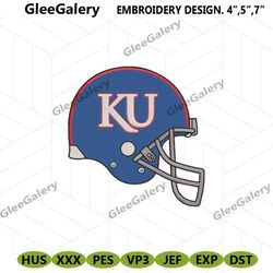 kansas jayhawks football helmet logo machine embroidery