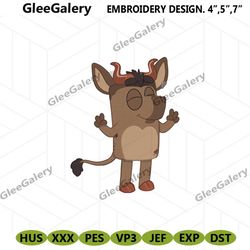 bluey character embroidery digital file, bluey embroidery download, bluey cosplay embroidery file instant, bluey cartoon