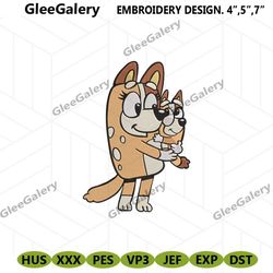 chilli bluey embroidery design, bingo chilli file design embroidery download, cute bingo chilli file embroidery designs