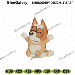 bingo bluey machine embroidery digital , bingo dog bluey embroidery files instant, bluey character embroidery