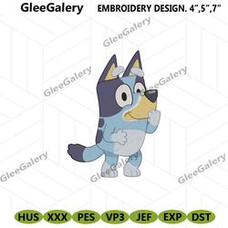 smile bluey machine embroidery, bluey character embroidey digital design, bluey embroidery download