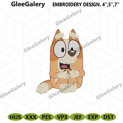 bingo heeler embroidery digital file, bingo bluey cartoon machine embroidery design, bingo embroidery download file