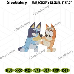 bluey bingo embroidey digital download file, bluey machine embroidery, bingo embroidery instant download