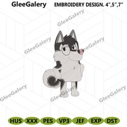 zanobi bluey embroidery design file, bluey embroidery file digitals, zanobi cartoon character download design file