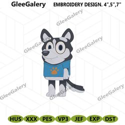 sona machine embroidery digital file, bluey cartoon character embroidery design download, sona bluey embroidery instant