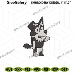 mackenzie bluey embroidery file, bluey characters machine embroidery instant, border collie file mackenzie bluey embroid