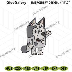 muffin bluey embroidery instant digital, muffin cupcake heeler embroidery digital downloads, bluey cartoon embroidery in
