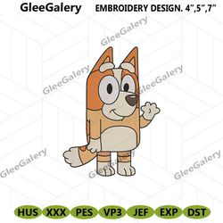 bingo cartoon embroidery designs file, bluey sister machine embroidery design, bluey bingo character embroidery digital