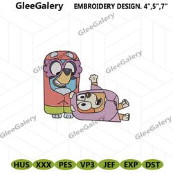 granny jannet rita bluey embroidery instant design, cute granny rita embroidery instant download, bluey character embroi