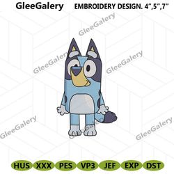 bluey embroidery design digital, bluey heeler machine embroidery design, cartoon character embroidery digital instant d