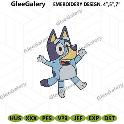 happy bluey heeler machine embroidery files, bluey heeler embroidery design file, bluey cartoon embroidery instant desi