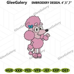 coco bluey embroidery file, coco bluey character embroidery instant digital, cute coco bluey embroidery digital download