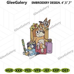 bucky bluey embroidery designs instant, bucky bingo bluey file embroidery digital instant, bluey cartoon embroidery inst