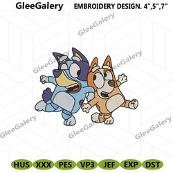 bluey bingo embroidery file, family bluey dogs embroidery file instant digital, bluey characters file machine embroidery