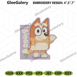 all about bingo machine embroidery download, bingo character embroidery digital design, bingo bluey embroidery file