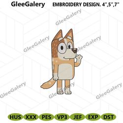 bucky embroidery download instant, bucky bluey file embroidery instant design, bluey cartoon character machine embroider