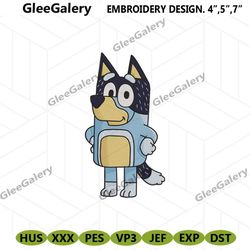 bandit embroidery files, bandit bluey cartoon embroidery design instant, bluey family machine embroidery digital downlo