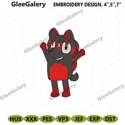 bluey characters embroidery design, bluey characters cosplay machine embroidery digital instant file, bluey cartoon embr