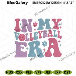 in my volleyball era embroidery download design files