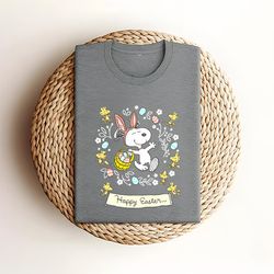 bunny snoopy happy easter shirt
