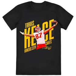 kansas city chiefs travis kelce signature 2023 tee shirt