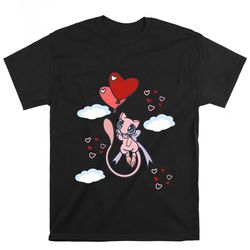 a cute pokemon valentines shirt, gift for her, gifts for him