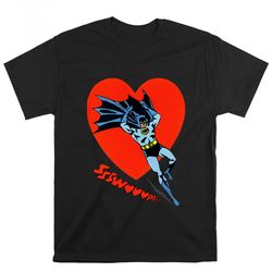 batman comic valentine t-shirt, gift for her, gifts for him