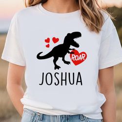 dinosaur valentines shirt, gift for her, gifts for him