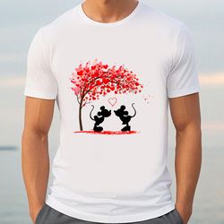 disney valentines minnie mickey valentine tree shirt, gift for her, gifts for him